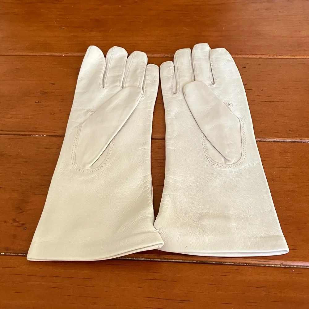 New Vintage White Madova Firenze Leather Gloves